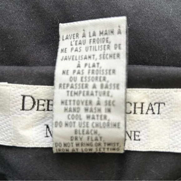 Melanie Lyne Wide Straight Leg Trouser Pants Beaded Laser Cut Black Size 6 - Picture 15 of 16